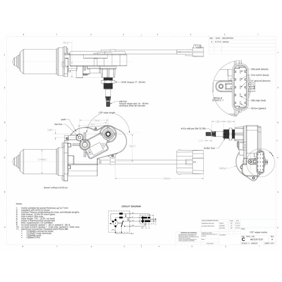 HONDA PIONEER 1000 M3/M5/M6 172-DEGREE WINDOW WIPER KIT