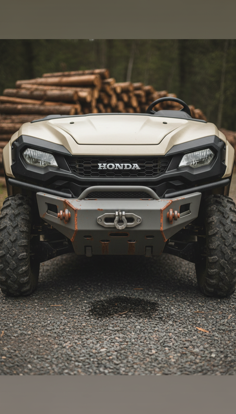 Winch mount powder-coated steel