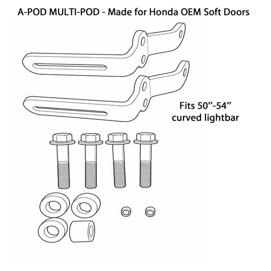 A-POD Mirror/Lightbar Multi-Pod - For Honda Fabric OEM Soft Doors