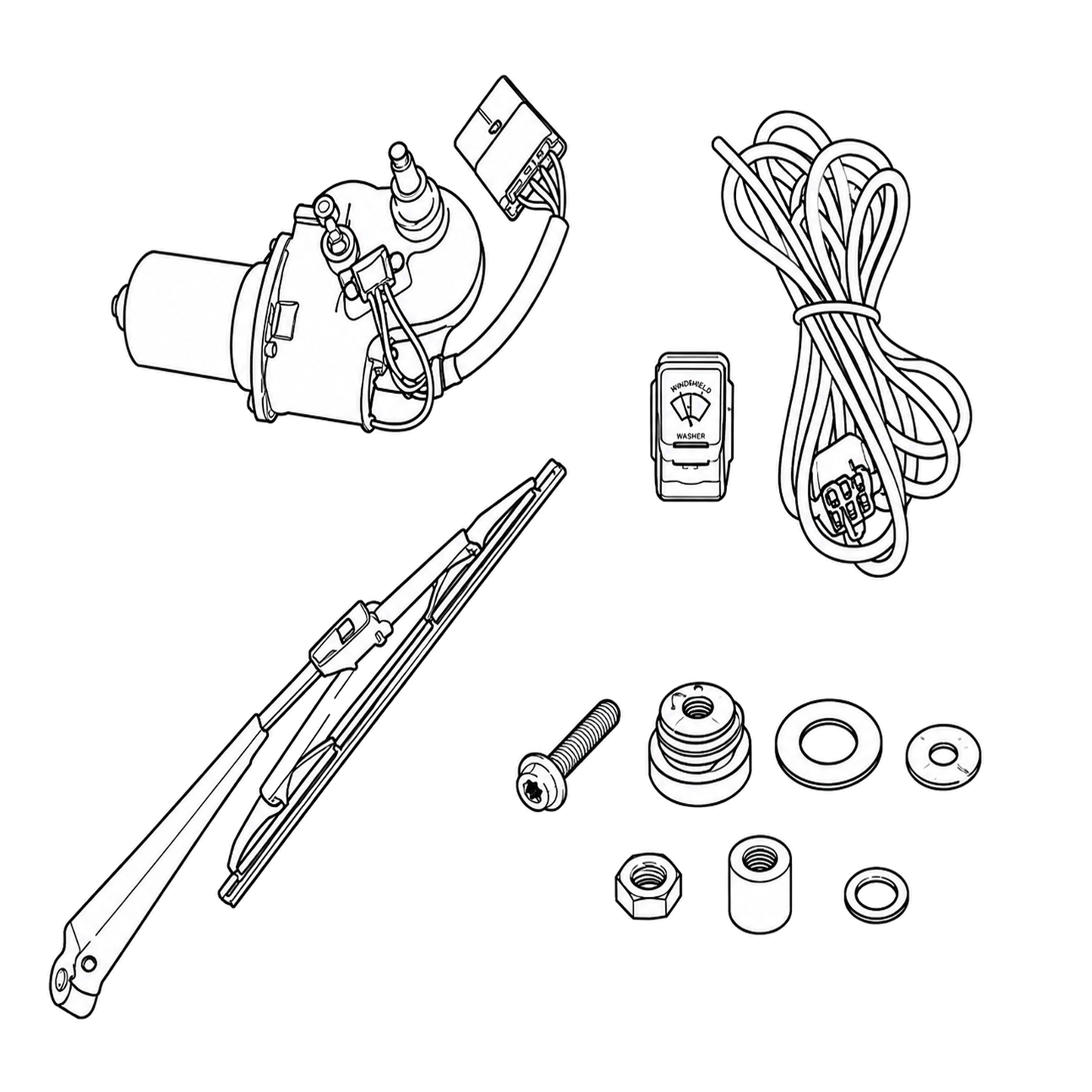 172-DEGREE WINDOW WIPER KIT