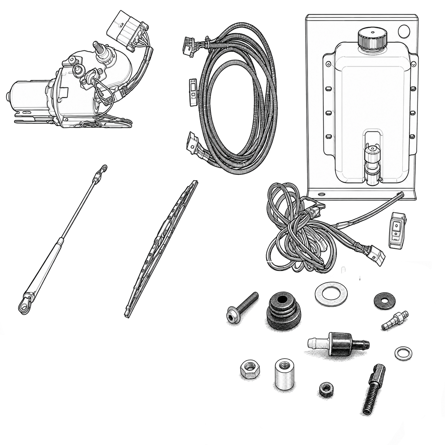 HONDA PIONEER 1000 | 172-DEGREE WINDSHIELD WIPER AND WASHER SYSTEM